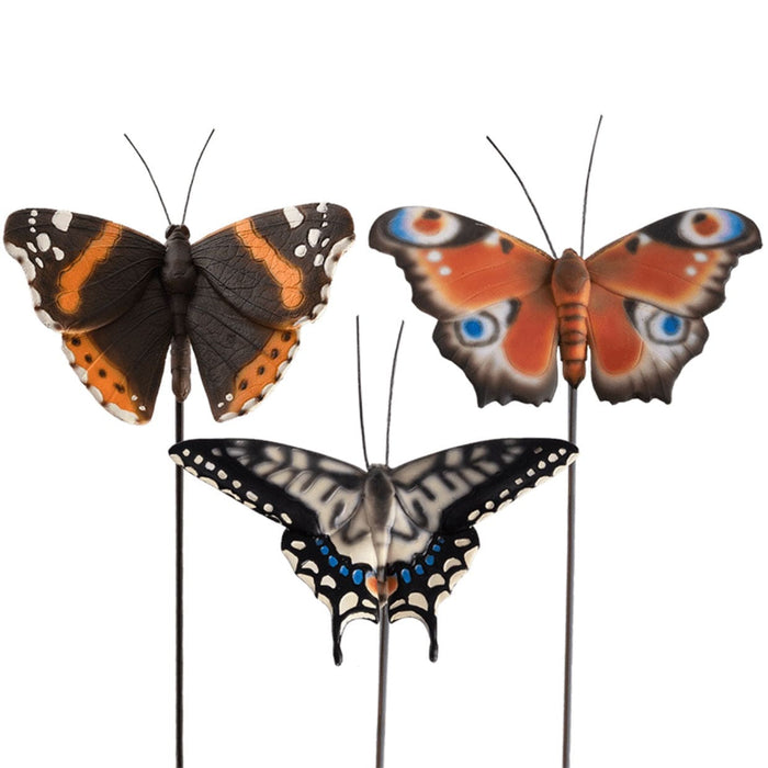 Decorative Garden Butterflies on Sticks (Set of 3)