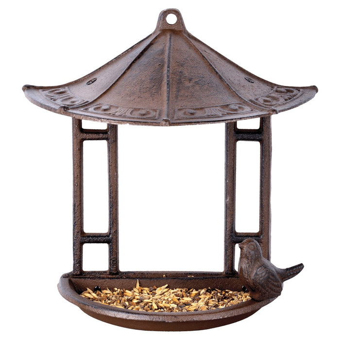 Wall Mounted Bird Feeder with Roof