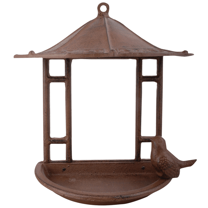 Wall Mounted Bird Feeder with Roof