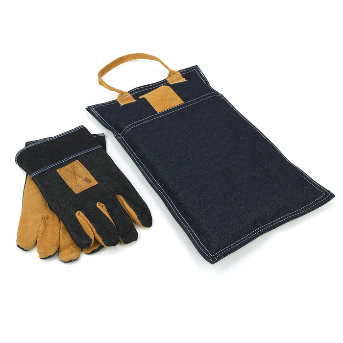 Garden Kneeler & Gloves Bundle - Denim