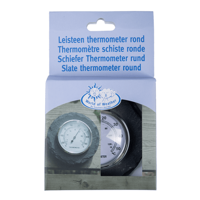 Round Slate Thermometer