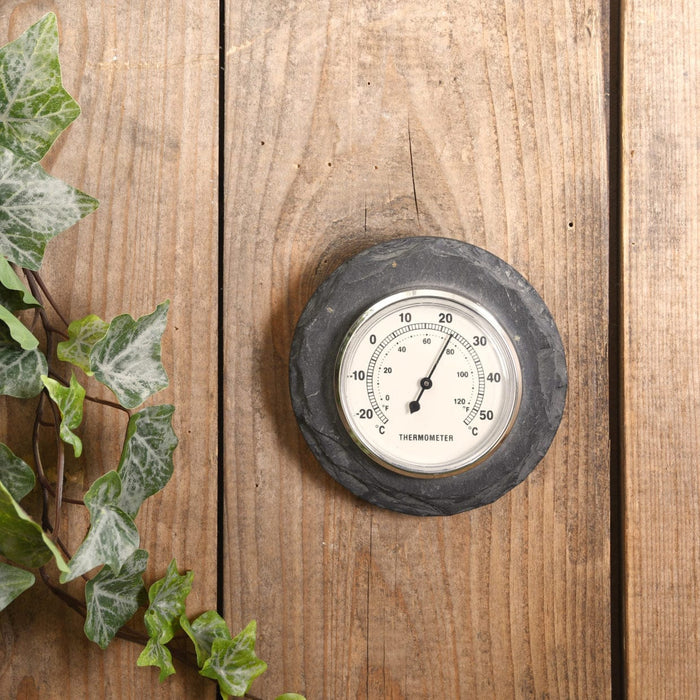Round Slate Thermometer