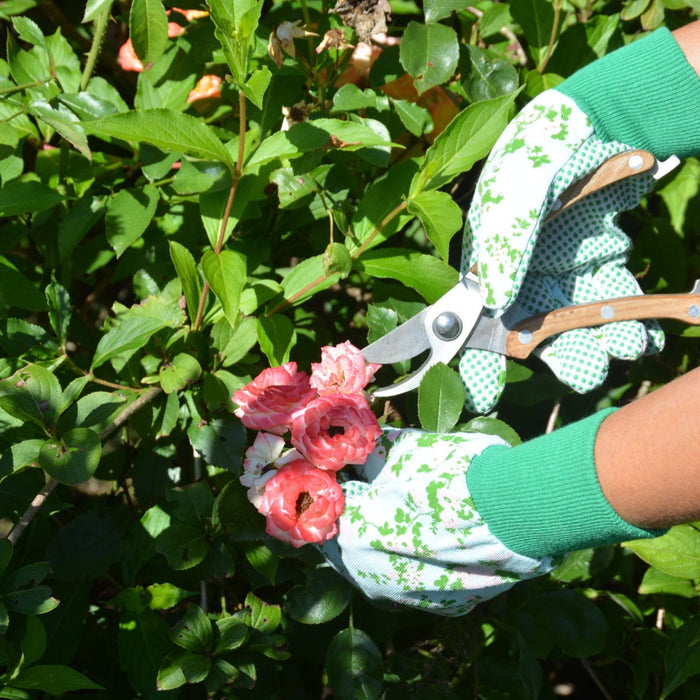 Rose Print Women's Gardening Gloves (Set of 3)