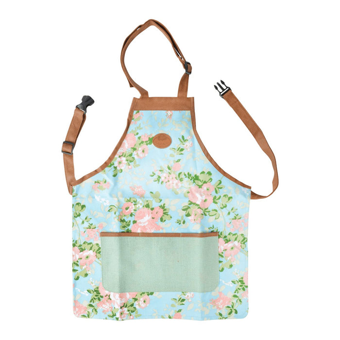 Rose Print Garden Apron with Tool Pockets