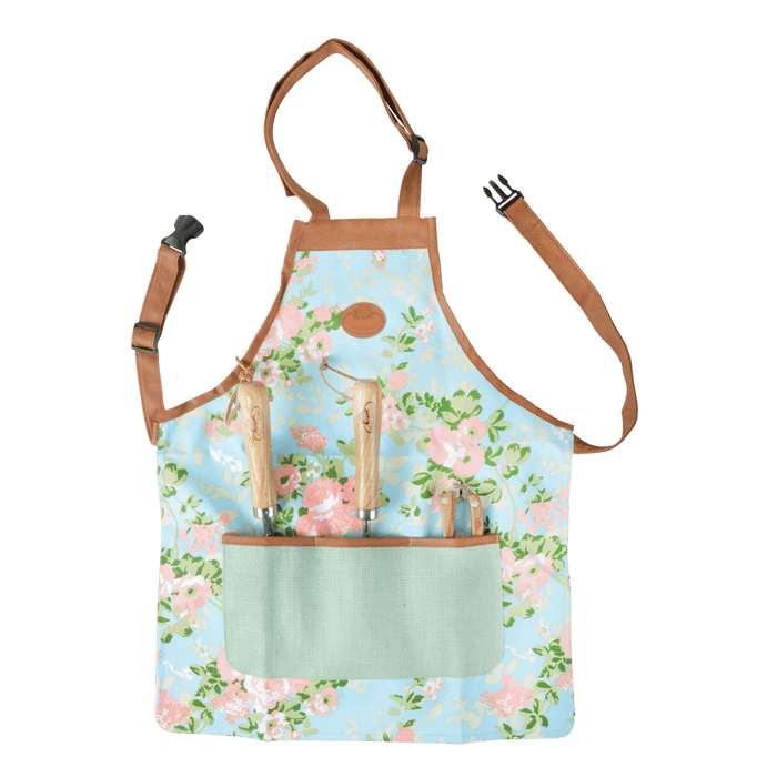 Rose Print Garden Apron with Tool Pockets