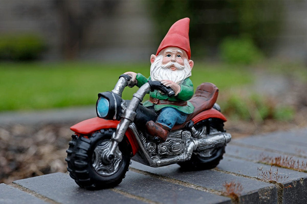 A Bit Quackers Garden Decor - Garden Gnome on Motorbike