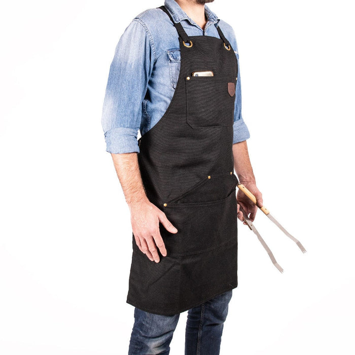 Alaskan MAKER Gardening Aprons & Tool Belts - Canvas Apron - Black