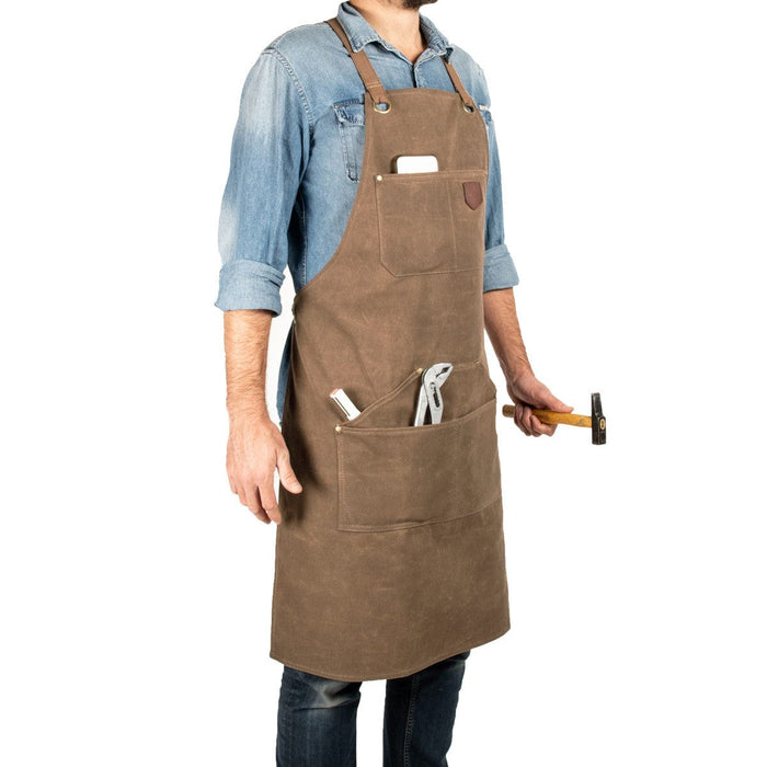 Alaskan MAKER Gardening Aprons & Tool Belts - Canvas Garden Apron - Havana