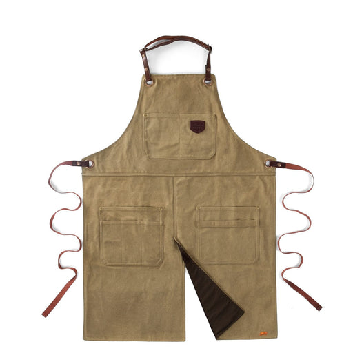 Alaskan MAKER Gardening Aprons & Tool Belts - Canvas Split Garden Apron - Sand