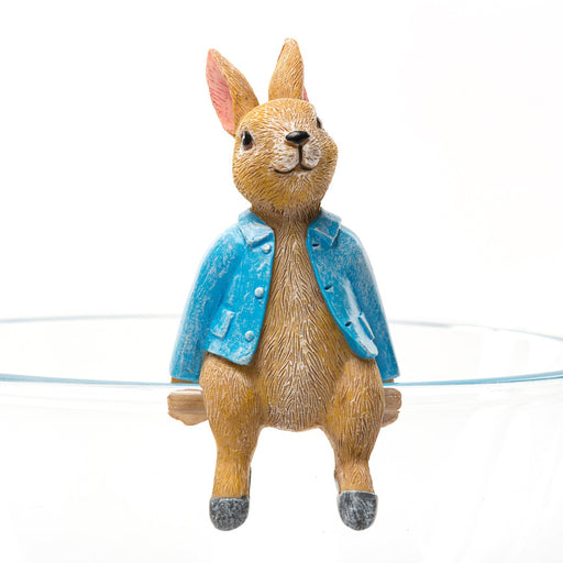 Beatrix Potter Plant Pot Accessories - Peter Rabbit Sitting on Pot Plant Pot Hanger - Peter Rabbit