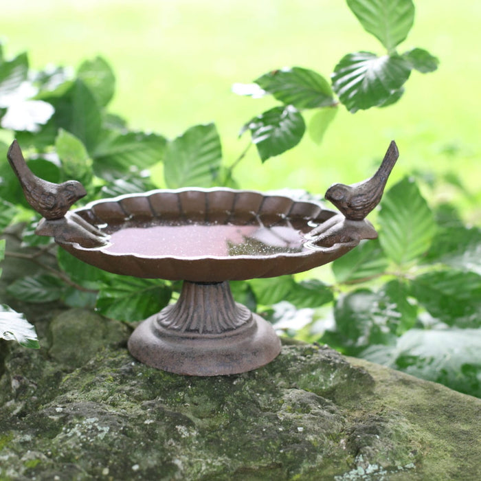 Best for Birds Bird Baths & Feeders - Raised Garden Wildlife Bird Bath - Two Bird Silouette