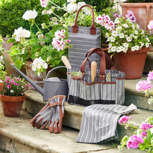 Burgon & Ball Garden Accessories - Sophie Conran - Grey Ticking Stripe Complete Set