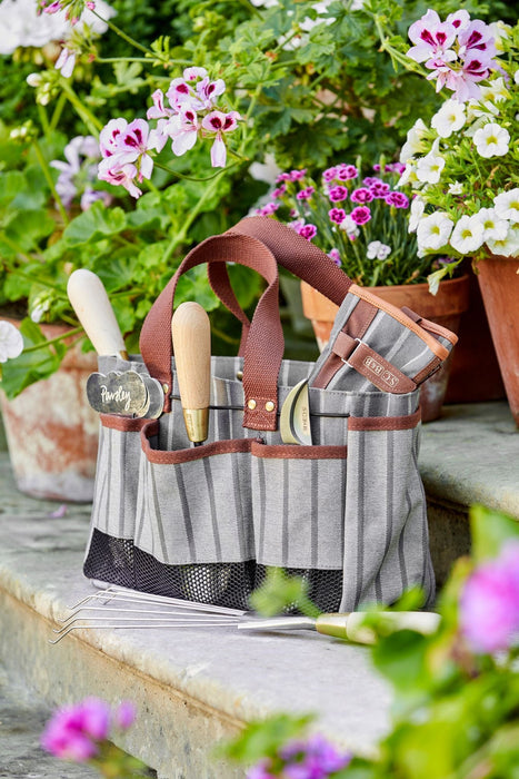 Burgon & Ball Garden Bags - Sophie Conran Tool Bag - Grey Stripe