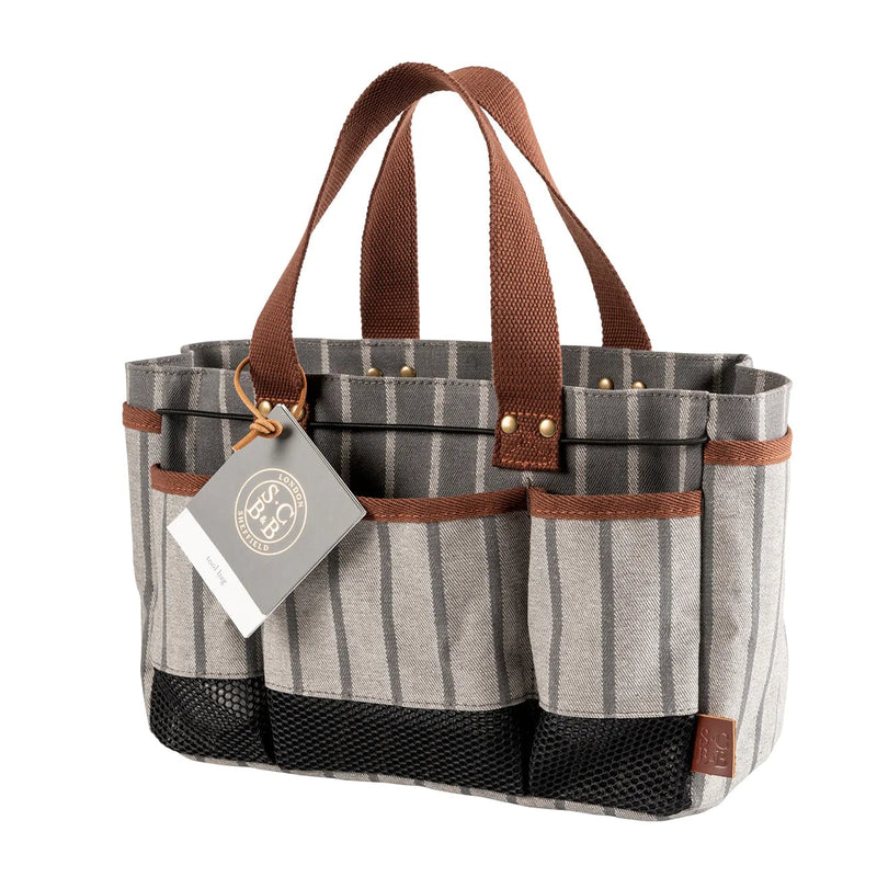 Burgon & Ball Garden Bags - Sophie Conran Tool Bag - Grey Stripe