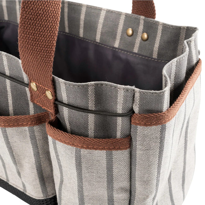 Burgon & Ball Garden Bags - Sophie Conran Tool Bag - Grey Stripe