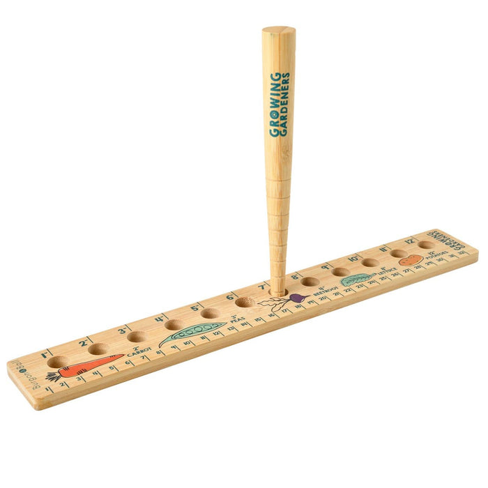 Burgon & Ball Garden Essentials - Children's Planting Ruler and Dibber Set - RHS Growing Gardeners