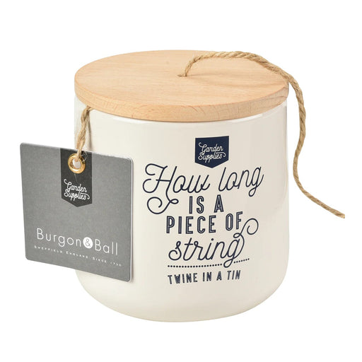 Burgon & Ball Garden Essentials - Twine Dispenser with Jute Twine - Stone