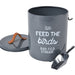 Burgon & Ball Garden Storage & Organisation - Feed the Birds' Bird Food Tin - Charcoal