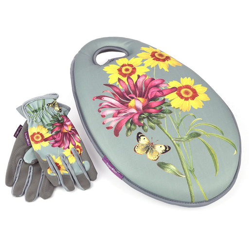 Burgon & Ball Garden Tool Gift Sets - Garden Kneeler & Gloves Bundle - Asteraceae