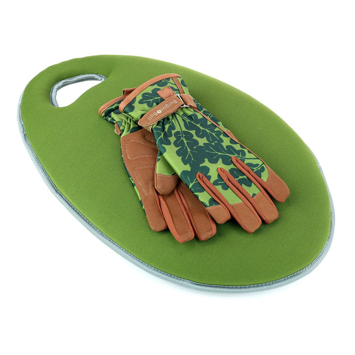 Burgon & Ball Garden Tool Gift Sets - Garden Kneeler & Gloves Bundle - Moss