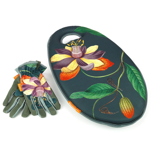 Burgon & Ball Garden Tool Gift Sets - Garden Kneeler & Gloves Bundle - Passiflora