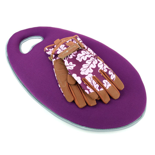 Burgon & Ball Garden Tool Gift Sets - Garden Kneeler & Gloves Bundle - Plum