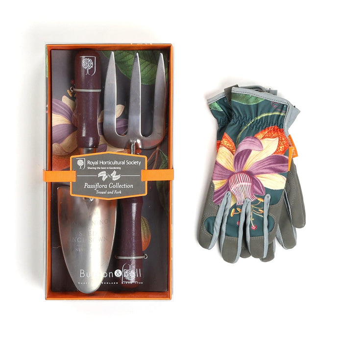 Burgon & Ball Garden Tool Gift Sets - Garden Tools & Gloves Bundle - Passiflora