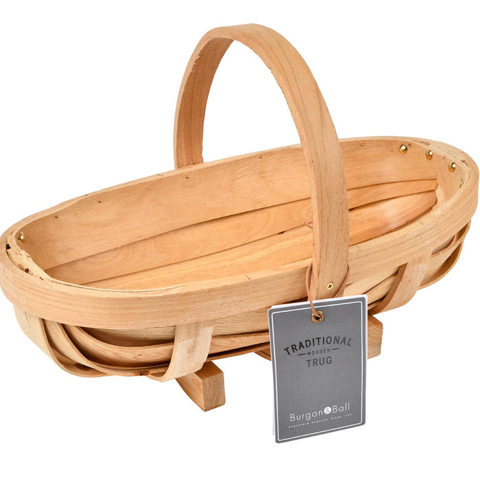 Burgon & Ball Garden Trugs & Baskets - Traditional Wooden Trug - Medium