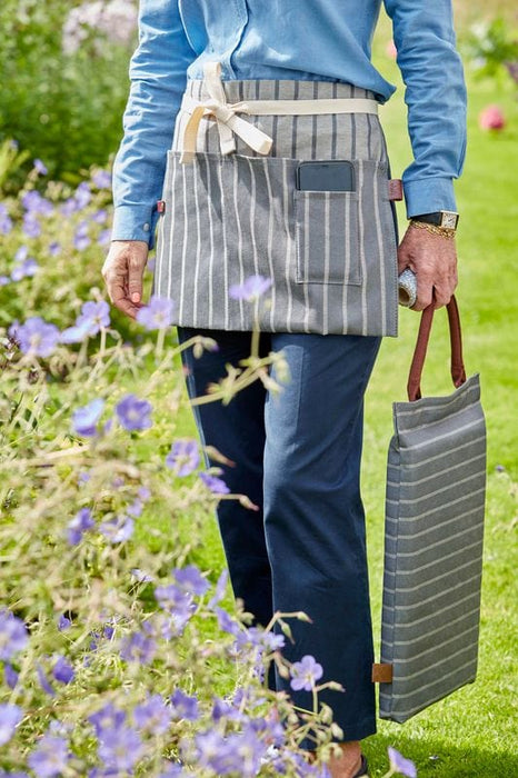 Burgon & Ball Gardening Aprons & Tool Belts - Sophie Conran Waist Apron - Grey Stripe