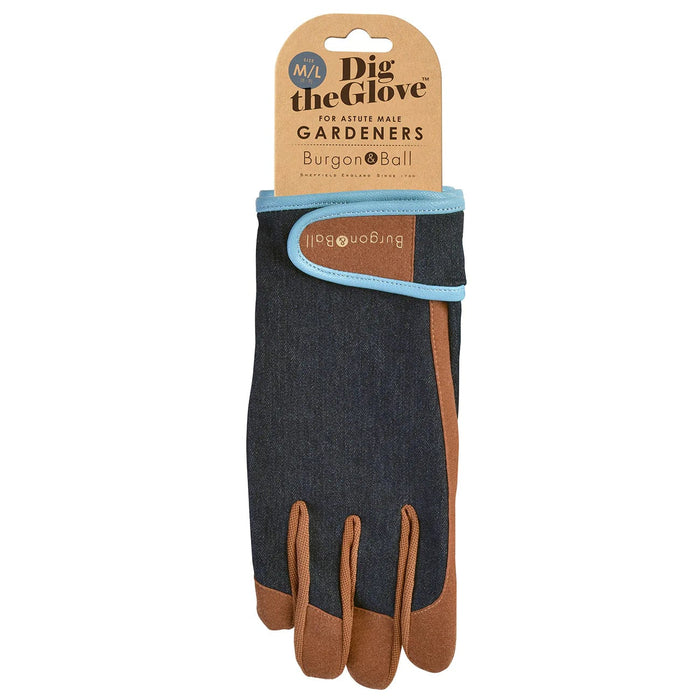 Burgon & Ball Gardening Gloves - Dig The Glove - Denim