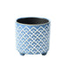 Burgon & Ball Indoor Plant Pots - Bilbao Blue Glazed Pot - Small