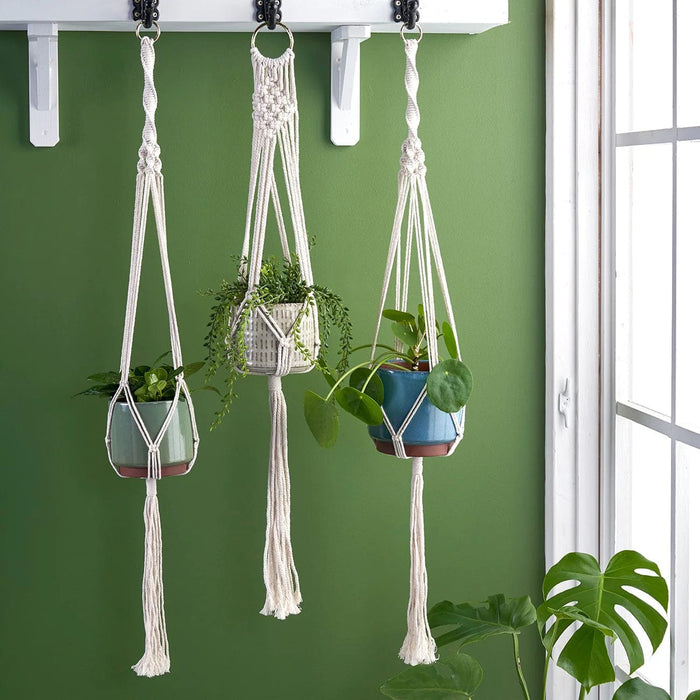 Burgon & Ball Indoor Plant Pots - Macramé Plant Pot Hanger - Monterey