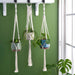 Burgon & Ball Indoor Plant Pots - Macramé Plant Pot Hanger - Monterey