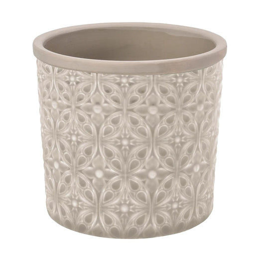 Burgon & Ball Indoor Plant Pots - Porto Grey Glazed Pot - Large