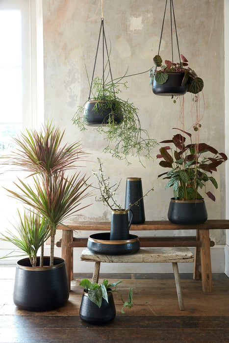 Burgon & Ball Indoor Plant Pots - Sahara Sunset Metal Floor Pot