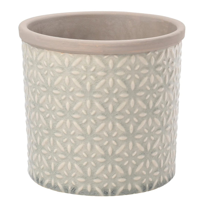 Burgon & Ball Indoor Plant Pots - Tuscany Grey Glazed Pot - Large