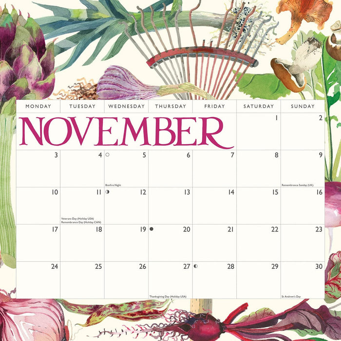 Emma Bridgewater Calendars & Diaries - Emma Bridgewater Kitchen Garden Calendar 2025