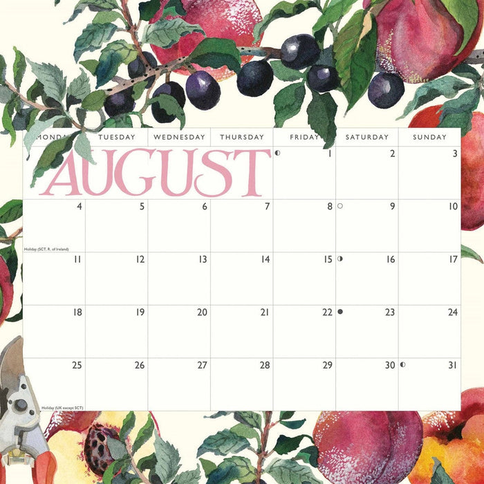 Emma Bridgewater Calendars & Diaries - Emma Bridgewater Kitchen Garden Calendar 2025