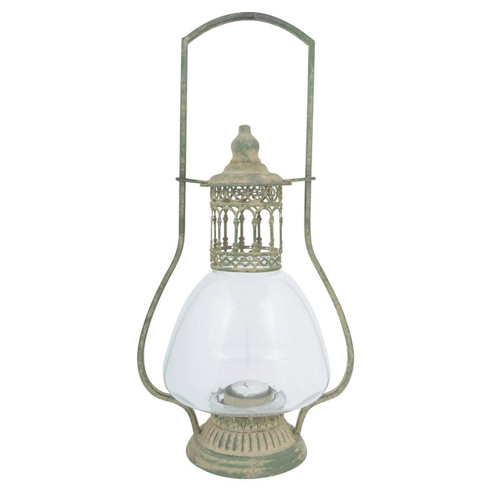 Esschert Design Decor - Aged Metal Green Tealight Lanterns