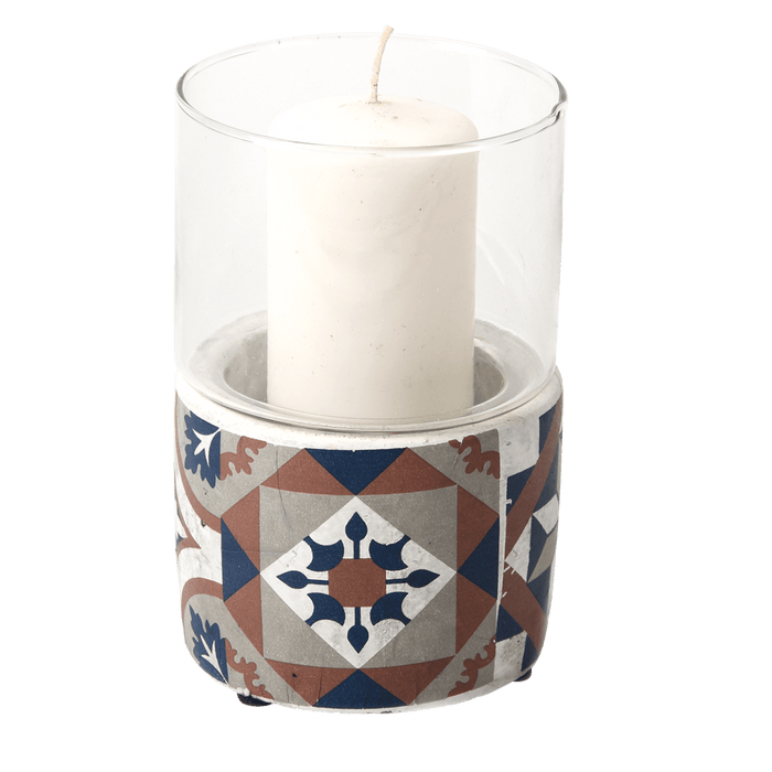 Esschert Design Decor - Portuguese Tiled Hurricane Light