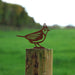 Esschert Design Garden Decor - Rusty Metal Bird Silhouette - Crested Tit