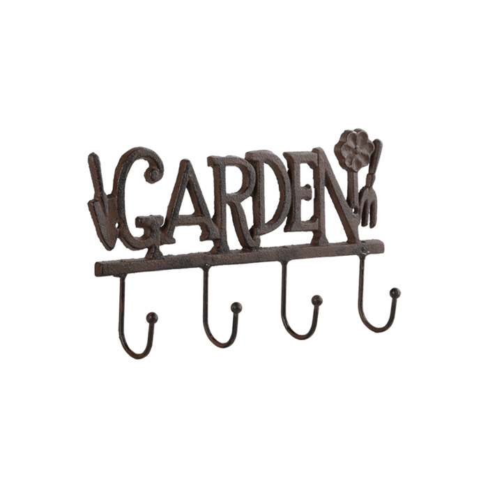 Esschert Design Indoor Decor - Cast Iron Garden Tool Hooks (Four Coat Hooks)