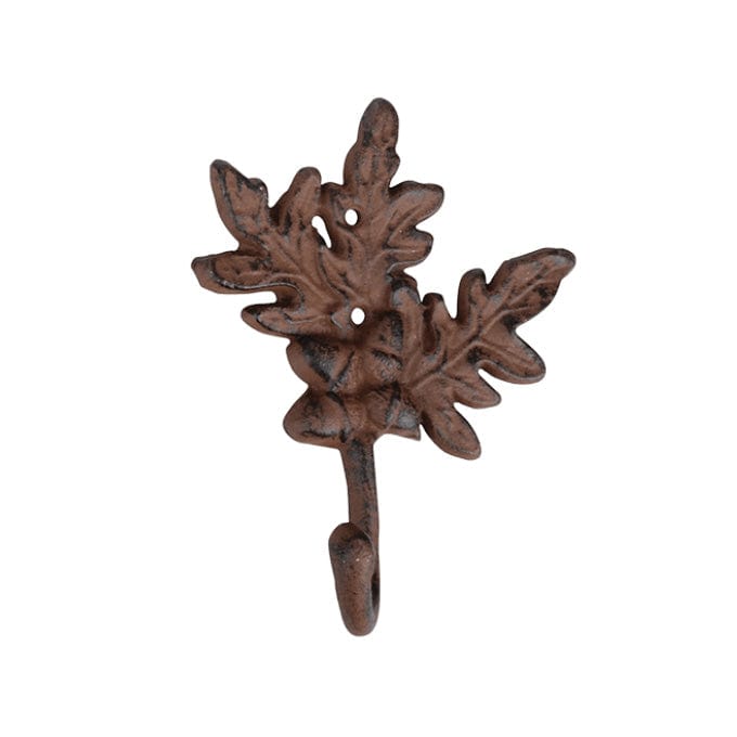 Esschert Design Indoor Decor - Hazelnut Rustic Leaf Coat Hooks - Large