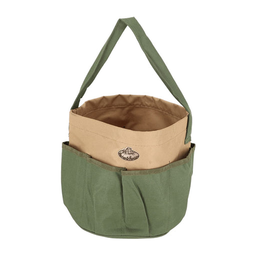 Esschert's Garden Garden Bags - Heavy-Duty Round Garden Holdall Tool Bag - Green