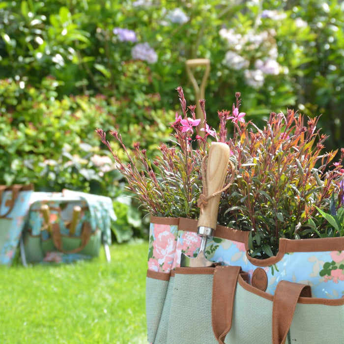 Esschert's Garden Garden Bags - Rose Print Large Garden Bag with Tool Pockets