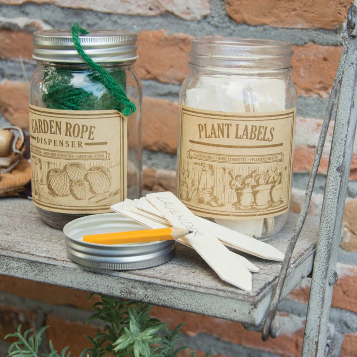 Esschert's Garden Garden Essentials - Wooden Plant Labels in Vintage Jar