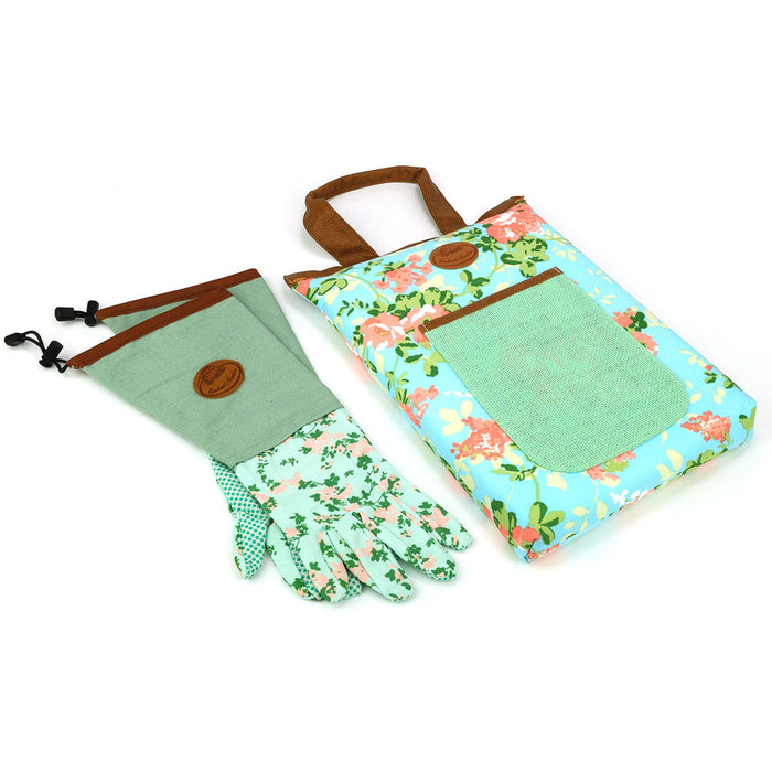 Esschert's Garden Garden Tool Gift Sets - Garden Kneeler & Gloves Bundle - Rose