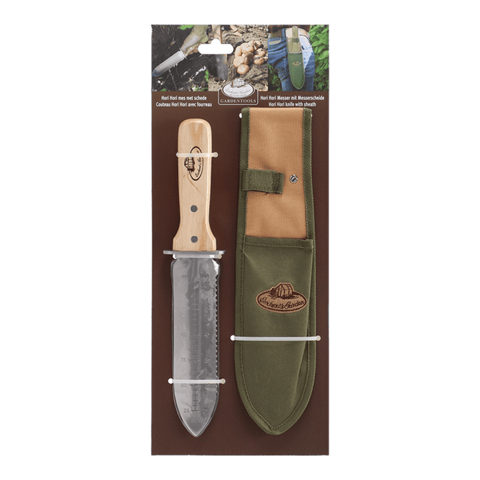 Esschert's Garden Garden Tools & Equipment - Hori Hori Knife with Sheath (Stainless Steel)