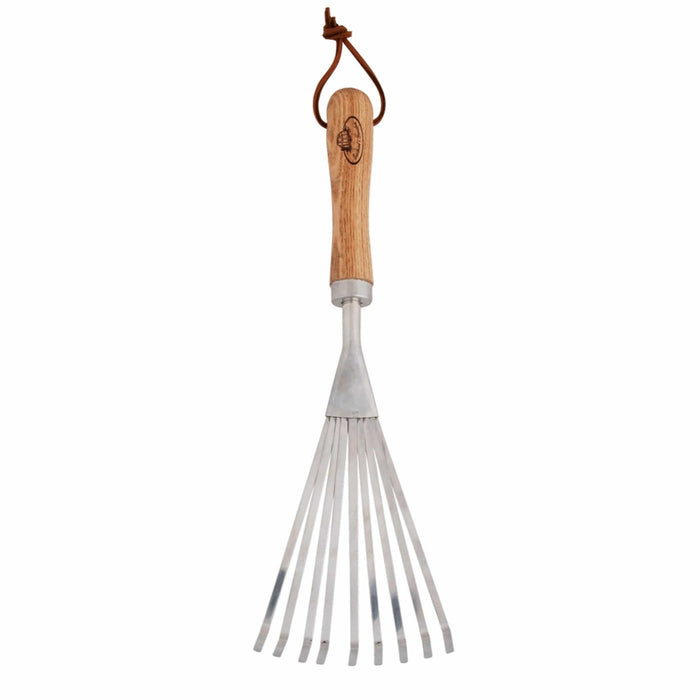 Esschert's Garden Garden Tools & Equipment - Traditional Hand Leaf Rake (Stainless Steel)