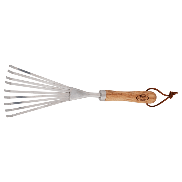 Esschert's Garden Garden Tools & Equipment - Traditional Hand Leaf Rake (Stainless Steel)